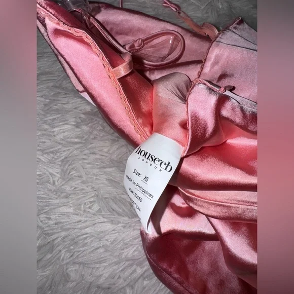 NWOT HOUSE OF CB 'Costanza' Bright Peach Maxi Dress sz XS - Picture 8 of 8